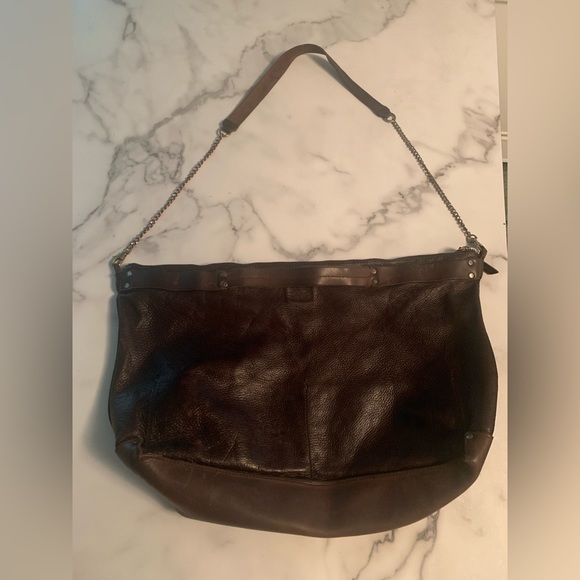 Large Slouchy leather cross body bag - Picture 1 of 6